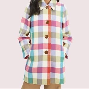 Kate Spade bold plaid coat